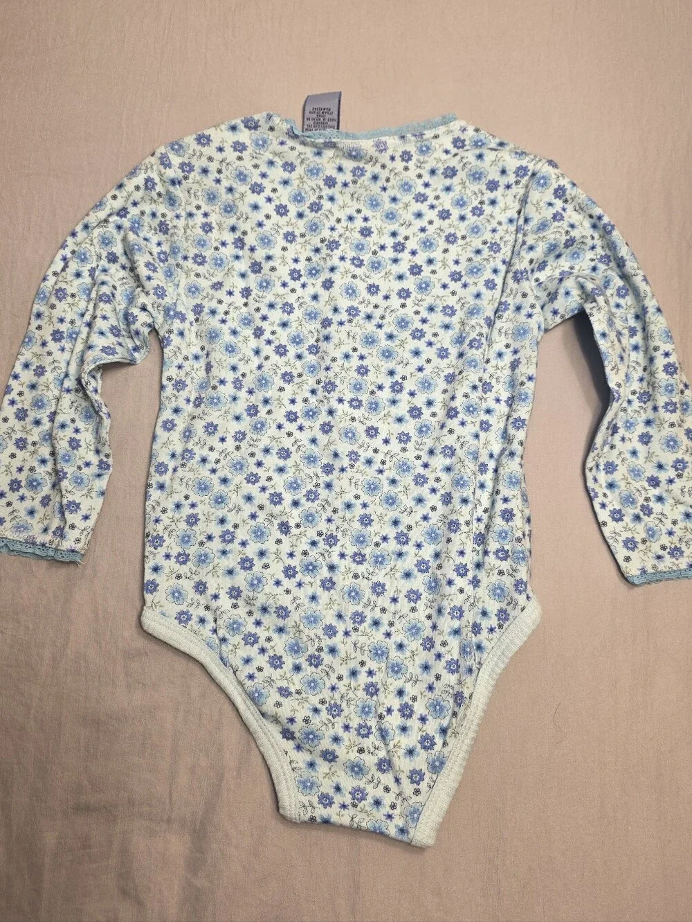 NWT Vintage Floral Blue Baby One-Piece